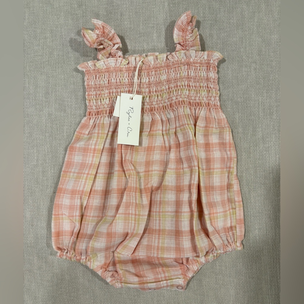 Rylee + Cru Julia Romper Summer Plaid